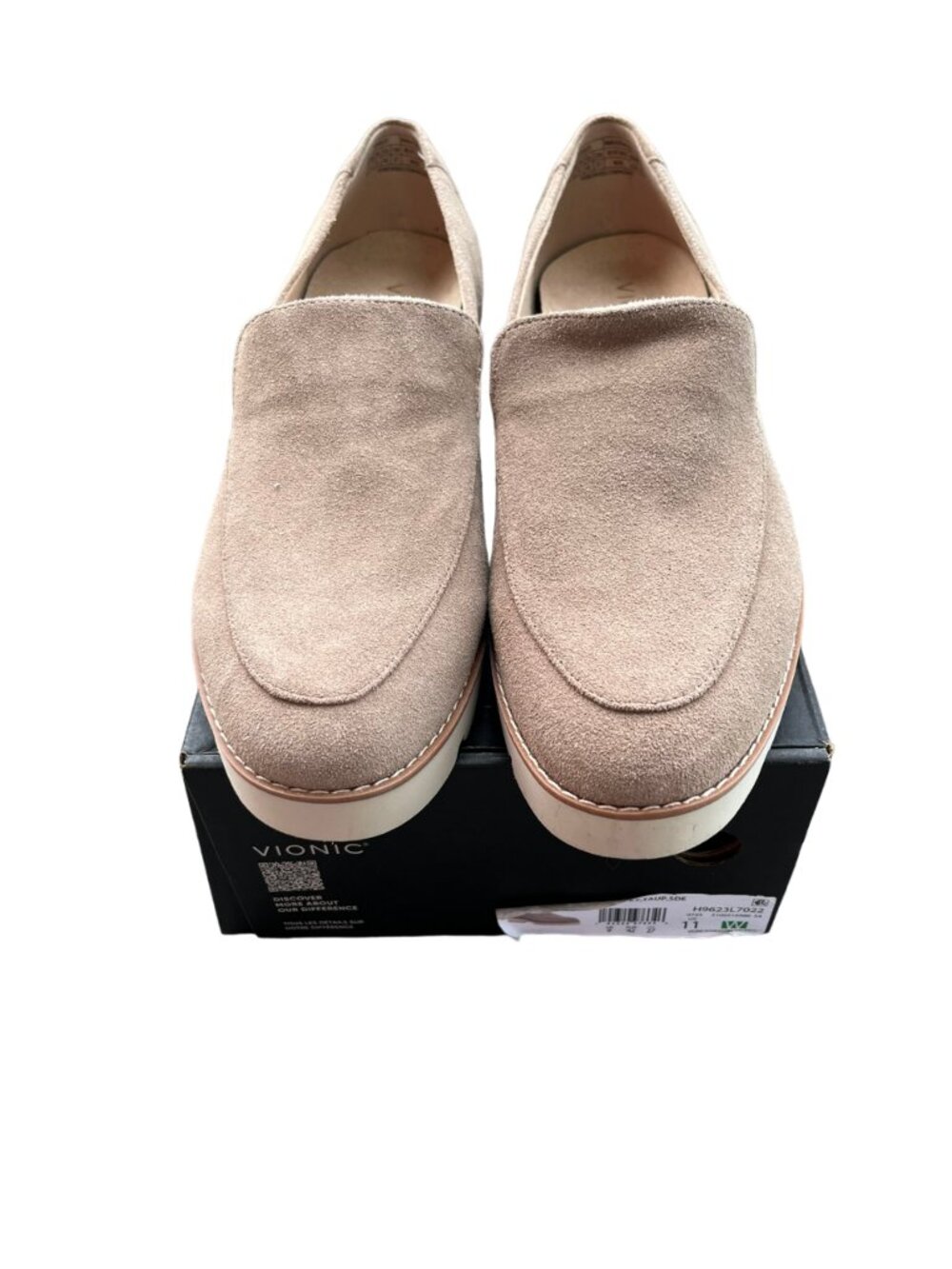 Vionic Beige Suede Loafers